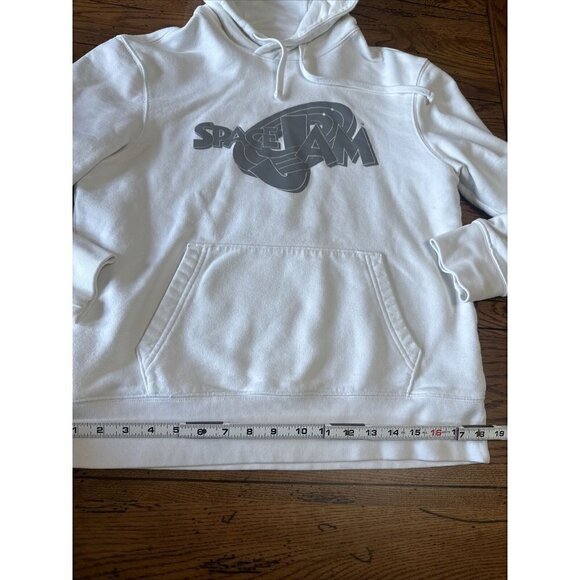 MEN'S Small White Space Jam Hoodie Sweatshirt NWT $69.95 Medium P26 - Picture 4 of 8